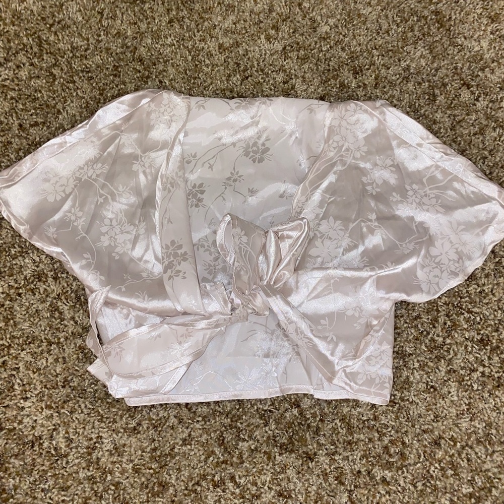 Cream and Red Floral Tops